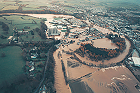 Picture of flooded town