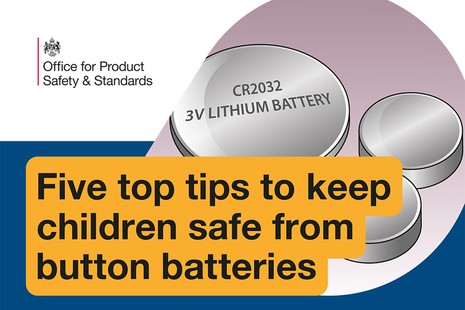 Part of button battery poster.